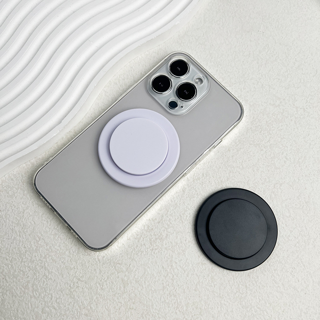 Removable N52 Magnetic Black and White Phone Griptok Compatible with Safe Wireless Charge for Socket Stand Magnet Holder Grip