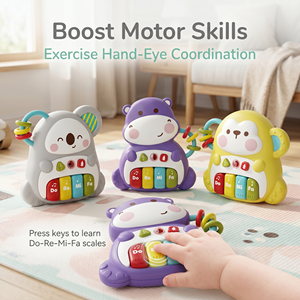 Jouet musical pour bébé, clavier de <span class=keywords><strong>piano</strong></span> en plastique, 18+ mois, 8 gammes, hochet éducatif pour l'apprentissage des tout-petits, cadeau - Product Image 2