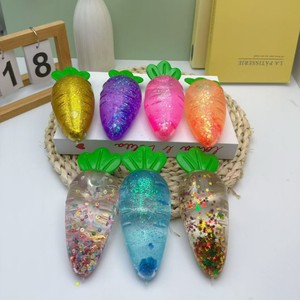 ของเล่นสัมผัสแครอทใสแบบใหม่, ของเล่นบีบมือนุ่มสีสันสดใส, ของเล่นฝึกการเคลื่อนไหวอย่างละเอียด - Product Image 3