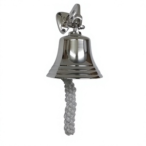 Nautical Ships Bell Wall Hanging Indoor Outdoor Decoration Metal Bells Nickel Plated <b>Hand</b> <b>Casted</b> Door Bell For Home Decor Design - Product Image 1