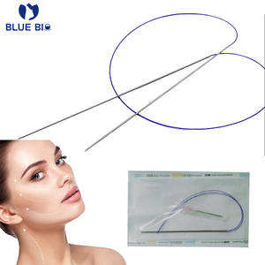 ไหมคอลลาเจนเกาหลีสำหรับเติมเต็มริ้วรอยรอบดวงตาและเส้นคิ้ว แบบเข็มคู่ แคนนูลา วี-ลิฟท์ คอจ พีดีโอ เข็มคู่ ดูดซึมได้ - Product Image 5