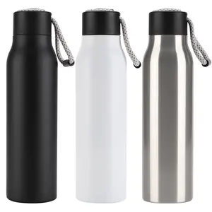 Custom Logo Double Wall Thermal Vacuum Flask Insulated Outdoor Sports Drink 18/8 Stainless Steel Water Bottle