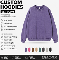 Produsen Hoodie, Hoodie Basic 420gsm 100% Katun Berat, Sweatshirt Batik Kerah Bulat, Desain Personal, Gaya Musim Dingin