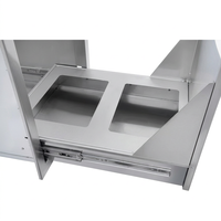 Poubelle murale en acier inoxydable 304, étanche, bac de rangement pour grillades