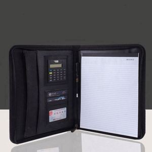 Custom Zipper PU Leather <b>A4</b> Presentation Folder for Automotive & Insurance Corporate Gifts Promotional Advertising - Product Image 3
