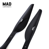 Hélice MAD FLUXER 22x7.2 pouces en fibre de carbone brillante + résine, ultralégère, force de poussée limite de 11,5 kg pour drone agricole à charge lourde
