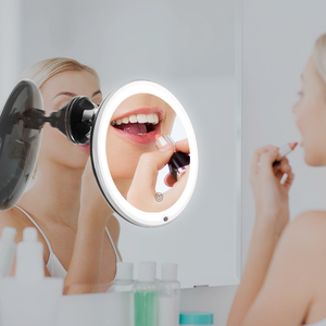 3 Mode Lighting Powerful Suction Cup Makeup <strong>Magnifying</strong> <strong>Mirror</strong> Cosmetology <strong>Mirror</strong> with Light - Product Image 1