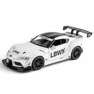 Spuitgieten 1:22 Toyota Supra Legering Model Auto Mal Geluid En Licht Deuren Open Metalen Display Collectie Automodellen