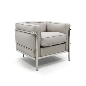 Chaise longue en cuir minimaliste moderne avec design capitonné, canapé modulaire pour bureau, salon, appartement, hôtel - Product Image 1