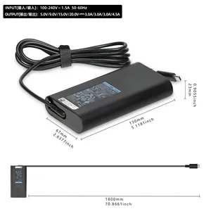 Wholesale USB C Power Adapter Charger 90W 20V/15V/12V/9V/5V AC Power Laptop Charger Type-C For XPS 13/15/17 0TDK33