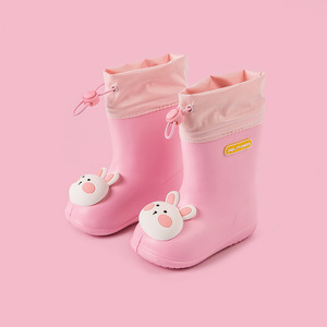 WXL476 Non Slip 3D Dinosaur <strong>Duck</strong> Drawstring Rainboots Waterproof Cartoon PVC Rubber Children <strong>Rain</strong> <strong>Boots</strong> - Product Image 4