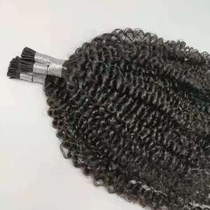 2025 Raw Keratin I Tip Extension Hair 100% Extensión de cabello natural virgen Human I Tip U Tip Extensiones de cabello al por mayor - Product Image 1