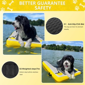 Private Label Vente en gros Planche gonflable pour chiot <span class=keywords><strong>Piscine</strong></span> pour chien Flotteur Rampe flottante Quais pour bateau à eau Plate-forme de quai gonflable - Product Image 4
