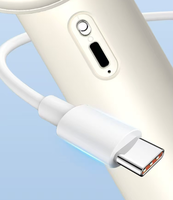 Nouveauté : Ventilateur de bureau USB rechargeable, mini ventilateur portable d'extérieur avec affichage numérique