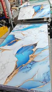 Cao bóng <span class=keywords><strong>UV</strong></span> tấm đá cẩm thạch không thấm nước chống cháy PVC tấm đá cẩm thạch tường Bảng điều khiển cho trang trí nội thất - Product Image 4