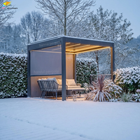 Pergola extérieure électrique en aluminium à prix de gros, toit à lames motorisé rétractable, auvent de pergola