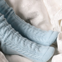 Lit d'hiver de luxe pour femmes Noël 100% Chaussettes en cachemire