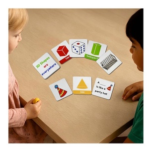 Cartes flash magnétiques 3D pour l'apprentissage des formes, avec images assorties et poèmes rimaux, aides pédagogiques de géométrie pour la classe et la maison - Product Image 4
