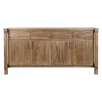 TABLE DE BUFFET EN BOIS D'ORME RECYCLÉ HAUTEUR 90 LARGEUR 183 PROFONDEUR 57