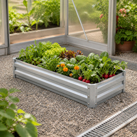 Jardinière carrée en métal robuste à haute stabilité, plaque de 0,5 mm, poids net de 337 kg, jardinière pour jardinage extérieur et domestique