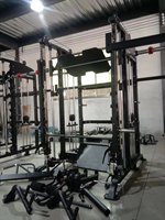 Mesin smith komersial mesin Crossover kabel Multi fungsional mesin Smith rumah Gym dengan latihan angkat beban mesin Smith