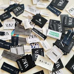 Manufacturer Custom Clothing T-shirt Woven <strong>Label</strong> Hem <strong>Label</strong> Custom logo High Quality <strong>Label</strong> - Product Image 4