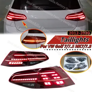 ไฟท้ายสำหรับ Golf 7/7.5 MK7/7.5 ปี 2012-2020 แบบเสียบใช้งานได้ทันที ไฟเรซซิ่งแบบไหลพร้อมไฟโปรเจคเตอร์ LED ชุดไฟท้าย DRL - Product Image 1