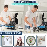 Presse à Chaud 8-en-1 12"x15" Combo Pivotante pour T-shirts, Chapeaux, Casquettes, Mugs et Assiettes – Transfert par Sublimation