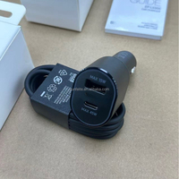 Adaptateur de chargeur Type-C 45W, chargeur de voiture avec câble 5A, chargeur USB C super rapide pour Samsung S23 S24Ultra S25