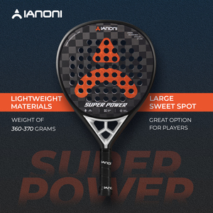 IANONI Sports Paddle Tennis Raquet Pala De SUPER POWER Black 38mm 360g Professional 18k <strong>Silver</strong> Carbon Fiber Padel <strong>Racket</strong> - Product Image 2