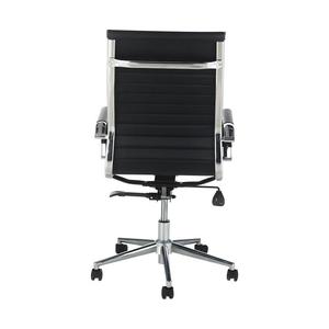 เก้าอี้สำนักงานตามหลักสรีรศาสตร์สีดำพร้อมพนักพิงศีรษะปรับได้ดีไซน์สูงกรอบโลหะสไตล์ทันสมัย - Product Image 5