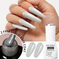 2 Vernis de Base Cloud Gratuits Sans HEMA ni TPO, Top Coat Blanc Laiteux, Vernis Gel UV pour Salon de Manucure, Couleur Sans Résidu, Vente en Gros Usine, Marque Privée