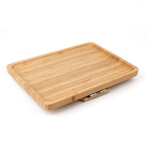 <span class=keywords><strong>Plateau</strong></span> de service portable multifonctionnel en bois de bambou naturel en forme de rectangle <span class=keywords><strong>avec</strong></span> <span class=keywords><strong>pied</strong></span> <span class=keywords><strong>pliable</strong></span> pour la cuisine - Product Image 2