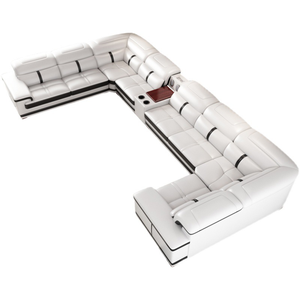 Divano in legno in pelle sintetica stile sedile <span class=keywords><strong>soggiorno</strong></span> sala imballaggio moderno <span class=keywords><strong>mobili</strong></span> di colore - Product Image 4