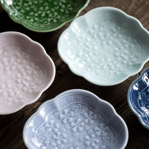 Ceramic Chinese Retro High-Footed <b>Plate</b> Irregular Shape Porcelain Fruit Platter Tea Ceremony Snack Dish Party Use - Product Image 4