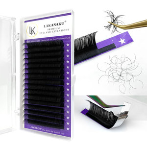 ขนตาปลอม Lakanaku พรีเมียม 0.05 C0.05 D0.07 C0.07 D แบบผสม 8-168 มม. ธรรมชาติ นุ่ม ทำมือ สำหรับมืออาชีพ - Product Image 1