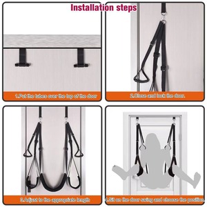 Columpio sexual para puerta con asiento y almohadilla para piernas, columpio erótico colgante para interiores, juguetes sexuales para parejas, muebles sexuales, BDSM, bondage, restricciones. - Product Image 4