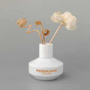 Botella de <span class=keywords><strong>perfume</strong></span> de porcelana blanca de lujo para aromaterapia, recipiente de cerámica de belleza, difusor de aroma de caña - Product Image 3