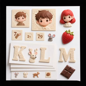 3D Gel Letters and 4D Relief Sculpture Digits Blank Number Plate - Product Image 4