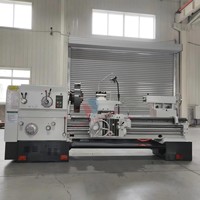 Torno Mecánico Horizontal Manual de Servicio Pesado CW6163 de 2000MM con Nuevo Orificio de Eje Principal Grande, Husillo NT40, 4 Portaherramientas, 220V/380V