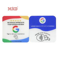Placa Acrílica NFC Personalizada con Logotipo para Reseñas, Menú de Restaurantes, Redes Sociales, Etiqueta NFC