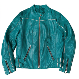 Nouvelle veste matelassée en cuir véritable vintage décontractée pour homme, tenue d'hiver, design coupe-vent, col mandarin, fermeture éclair, unisexe - Product Image 5