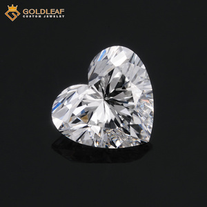 Diamants en vrac cultivés en laboratoire Goldleaf IGI, taille cœur, 1ct 2ct 3ct, VVS VS, percés au laser, couleurs fantaisie, pour la fabrication de bijoux - Product Image 1