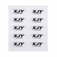 Autocollant en résine époxy PVC transparente personnalisée XJY, logo en dôme 3D, étiquette pour la marque automobile