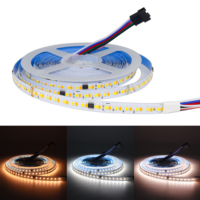 Bande LED Dimmable Certifiée CE ROHS FCC 10mm SMD2835 224 LED DC12V-24V IP20 3000K-6000K CRI90 15W/M Garantie 3 Ans
