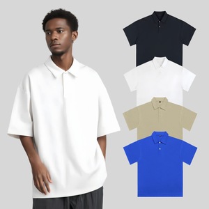 Camiseta Polo Personalizada con Estampado DTF para Hombre, Corte Holgado, Tejido Transpirable y Suave, Hombros Caídos, para Moda Urbana - Product Image 1