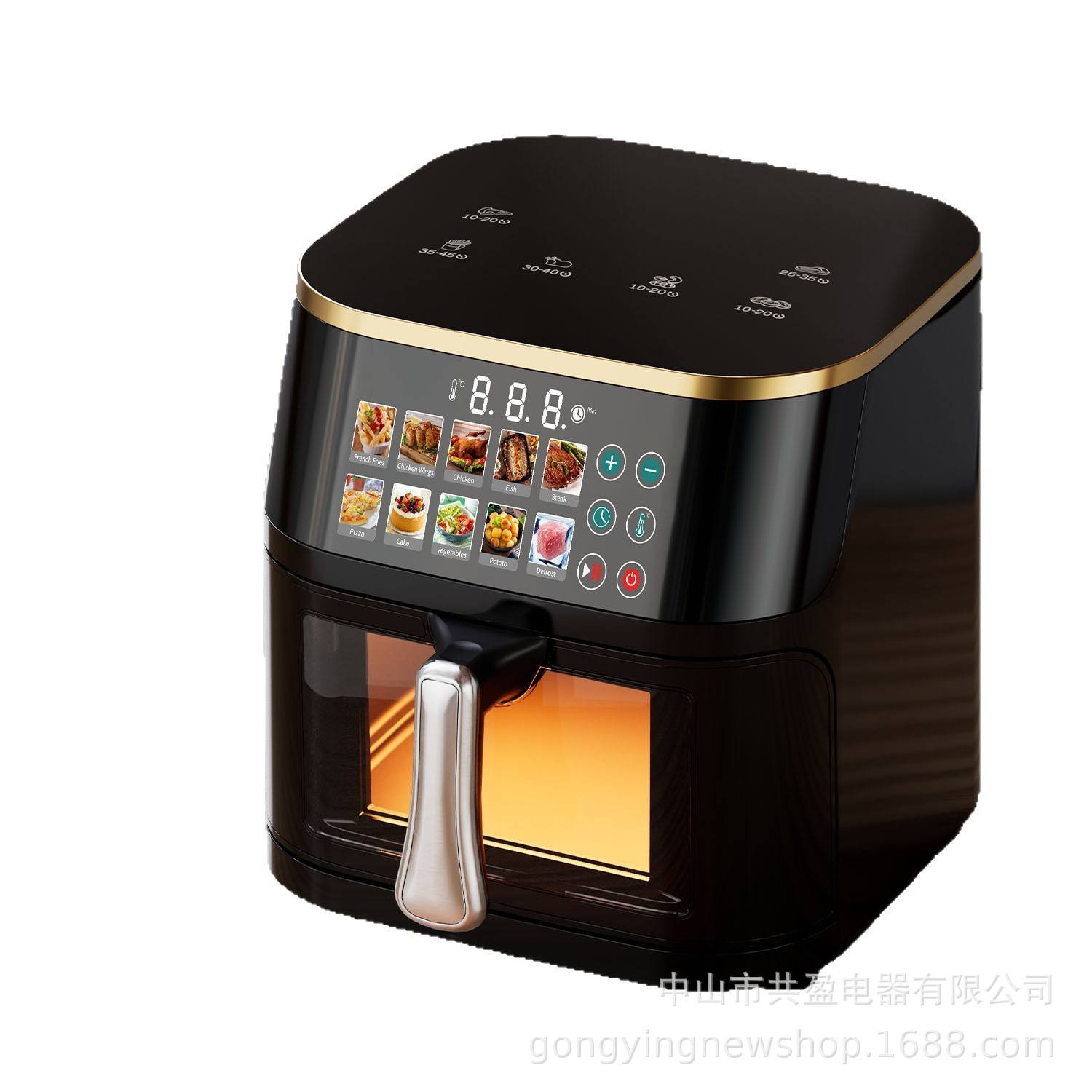 หม้อทอดไร้น้ำมันหน้าจอสีขนาด 8 ลิตร