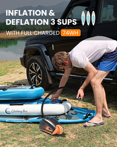 Pompe à pagaie électrique <span class=keywords><strong>sans</strong></span> <span class=keywords><strong>fil</strong></span> OutdoorMaster Shark 3 pour kayak 20psi - Product Image 5