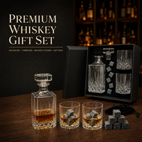 Ensemble de carafe à whisky SHUNSTONE avec boîte cadeau en papier, cadeaux promotionnels d'affaires pour la satisfaction des clients, cadeau pour les partenaires