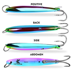 DORISEA Esca da <span class=keywords><strong>Pesca</strong></span> Stampata per Acque Profonde, Colorata in Plastica con Doppio Amo per Sgombro, Tonno, Squalo, <span class=keywords><strong>Spigola</strong></span> 15g 23g 26g 40g 44g - Product Image 3